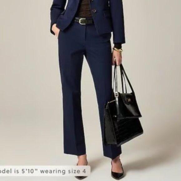 J. Crew Kaya Pant in Bi-Stretch Cotton Blend - Navy - 10 - NWT - Picture 11 of 11